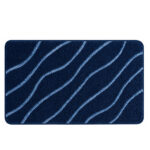 Tram Wave Bath Rug – Navy Blue