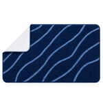 Tram Wave Bath Rug – Navy Blue - Image 4