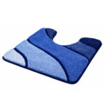 Bath and Contour Toilet Rug Set Wave Navy Blue