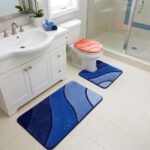 Bath and Contour Toilet Rug Set Wave Navy Blue - Image 4