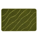 Tram Textured Bath Rug – Dark Olive Green