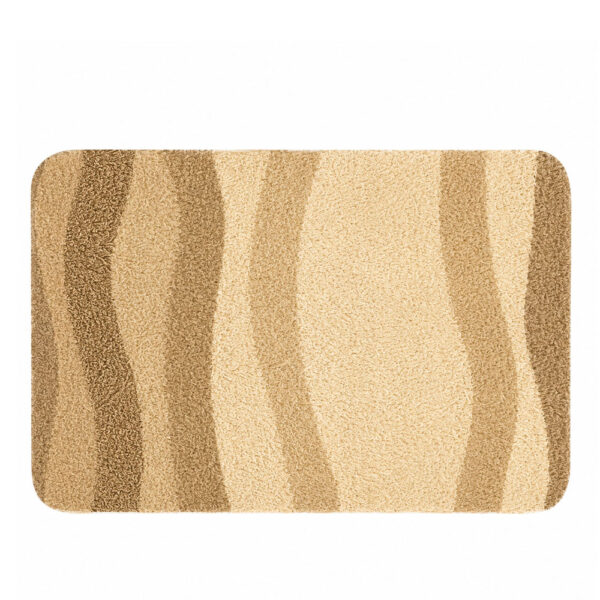 Miami Wave Bath Rug – Natural Beige