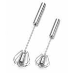 Danny Semi-Automatic Stainless Steel Whisk & Egg Beater Set – 2 Pieces