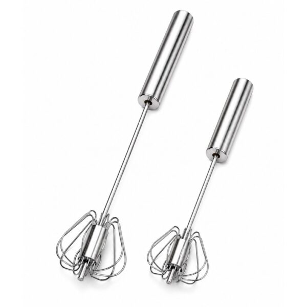 Danny Semi-Automatic Stainless Steel Whisk & Egg Beater Set – 2 Pieces