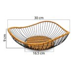 Rustic Wire Iron Fruit Basket with Woven Accent Rim - Image 5