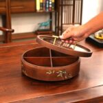 Solid Wood Fruit Storage Box with Glass Lid & Copper Handle - Image 3