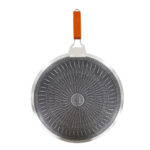 38cm Stainless Steel Flat Fry Pan with Wooden Grip - Image 2