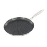 30cm Stainless Steel Honeycomb Frying Pan