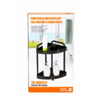 2-Tier Aluminum Bathroom Corner Storage Rack - Image 3