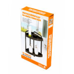 2-Tier Aluminum Bathroom Corner Storage Rack - Image 4