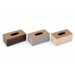 PU Leather Tissue Box Cover - Classic Plain Design