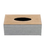 PU Leather Tissue Box Cover - Classic Plain Design - Image 3