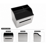 Compact Cutlery Organizer with Tissue Holder - Image 2