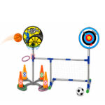 Kids 4-in-1 Sports Game Set with Football Goal