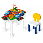 Kids Multi-Function Building Block Table with Chair