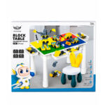 Kids Adjustable Building Block Table with Chair - Multi-Function - Image 3
