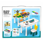 Kids Adjustable Building Block Table with Chair - Multi-Function - Image 2