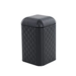 Metal Bread Bin With Tea & Sugar Canisters Set of 3 Pcs Black - Image 3