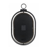 Elegant Oval Wall Clock Black Finish - Image 3