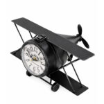 Classic Airplane Metal Table Clock Assorted Colors - Image 5