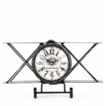 Classic Airplane Metal Table Clock Assorted Colors - Image 6