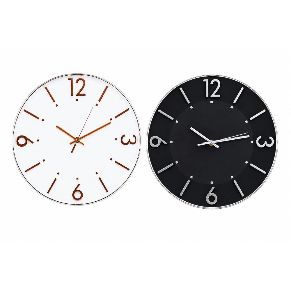 OSM-2439-BlackWhite Premium Wall Clock Assorted Modern Finish - Image 1