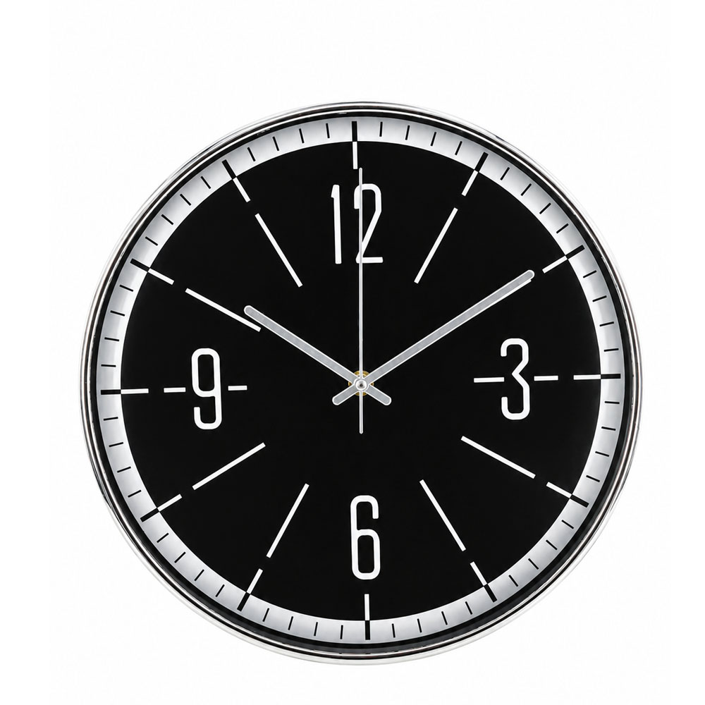 OSM-2450-1 Wall Clock Plastic With Black Base Assorted Finish - Image 1