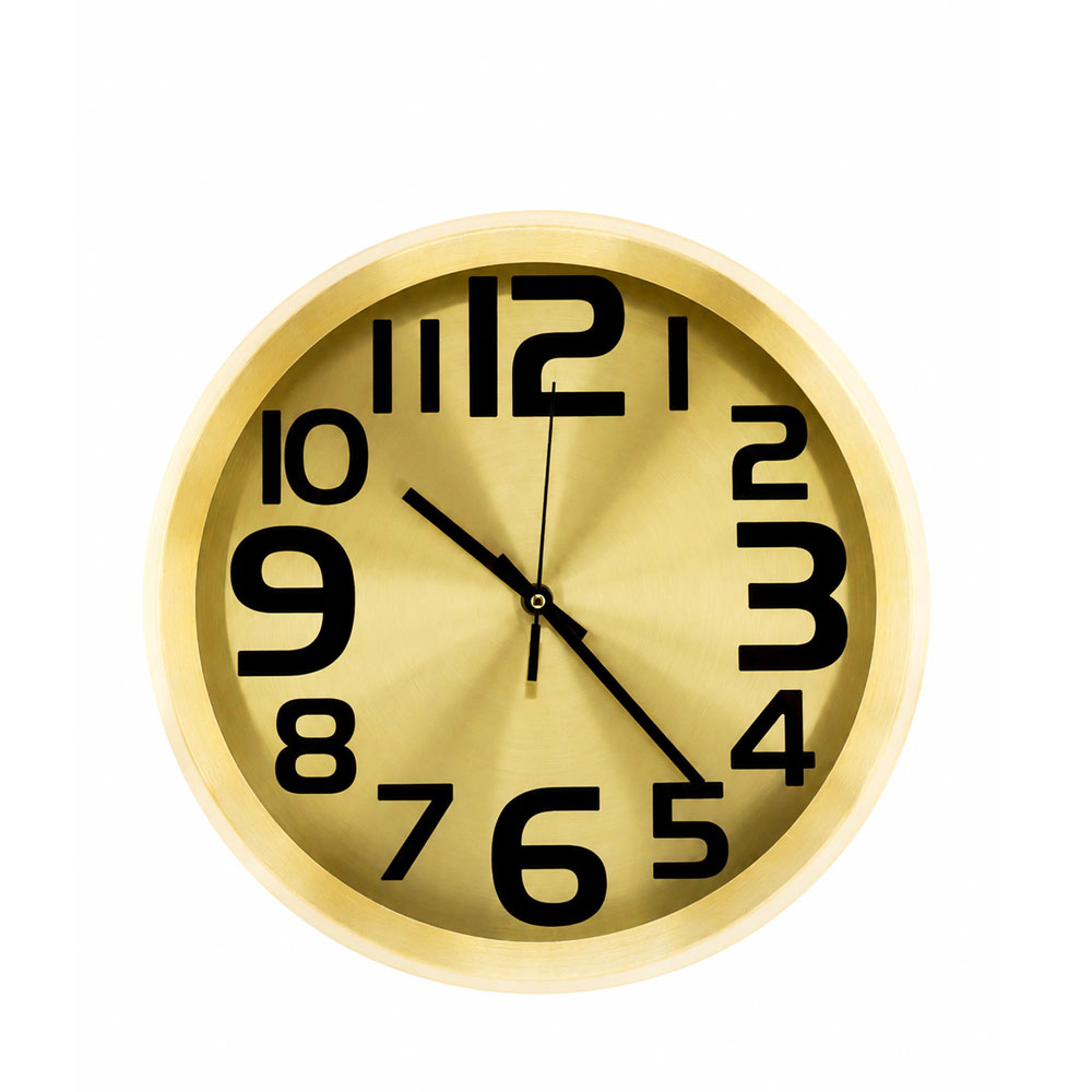 OSM-2451-1 Wall Clock Plastic Gold finish - Image 1