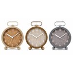 Retro Non-Ticking Table Clock - Assorted Colors