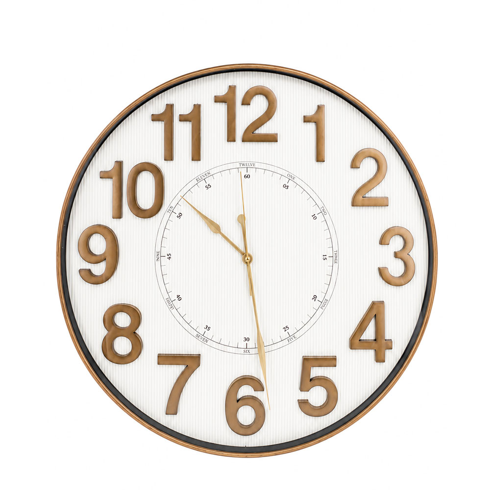 OSM-2456-1 Wall Clock With Seconds Dial Brown - Image 1