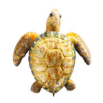 Wall Mount Metal Ornament Turtle Natural