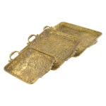 Antique Metal Trays Set Of 3 Pcs - Image 2