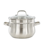 Single Layer Stainless Steel  Steamer With Glass Lid - Image 2