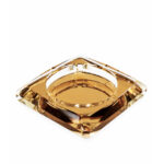 CRYSTAL TRAY SQUARE GOLD (150 X 150)
