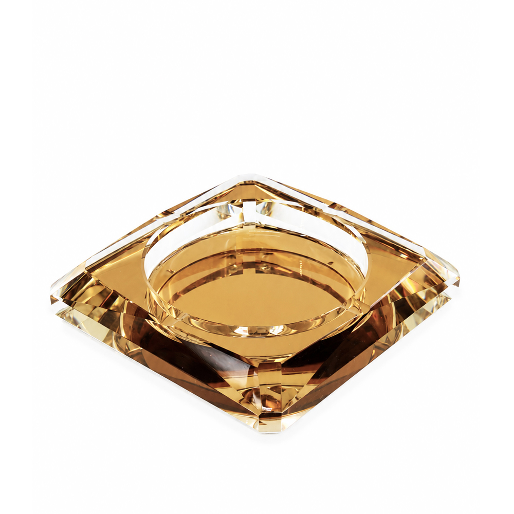 OSM-2511-1 CRYSTAL TRAY SQUARE GOLD (150 X 150) - Image 1