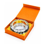 CRYSTAL ASH TRAY ROUND (GREY) 180