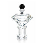 CRYSTAL DIAMOND SHAPE BOWL WITH LID (CRYSTAL BASE)