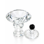 CRYSTAL DIAMOND SHAPE BOWL WITH LID (CRYSTAL BASE) - Image 2