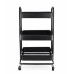 3-Tier Iron Rolling Storage Trolley with Wheels