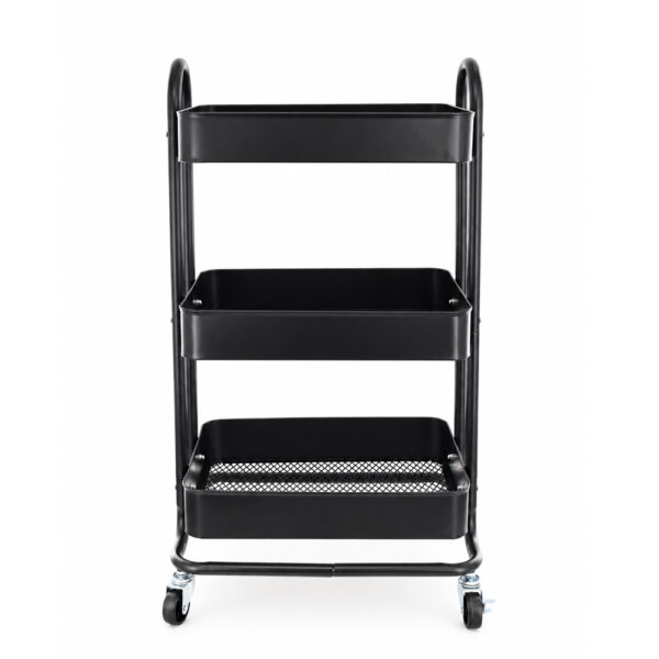 3-Tier Iron Rolling Storage Trolley with Wheels