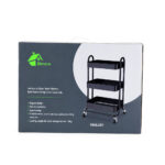 3-Tier Iron Rolling Storage Trolley with Wheels - Image 4