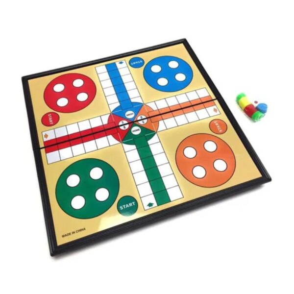 Foldable Ludo Board Plastic With Color Tokens+Dice