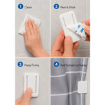 Adhesive Shower Curtain Clamp White - Image 2