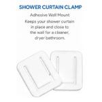 Adhesive Shower Curtain Clamp White - Image 3