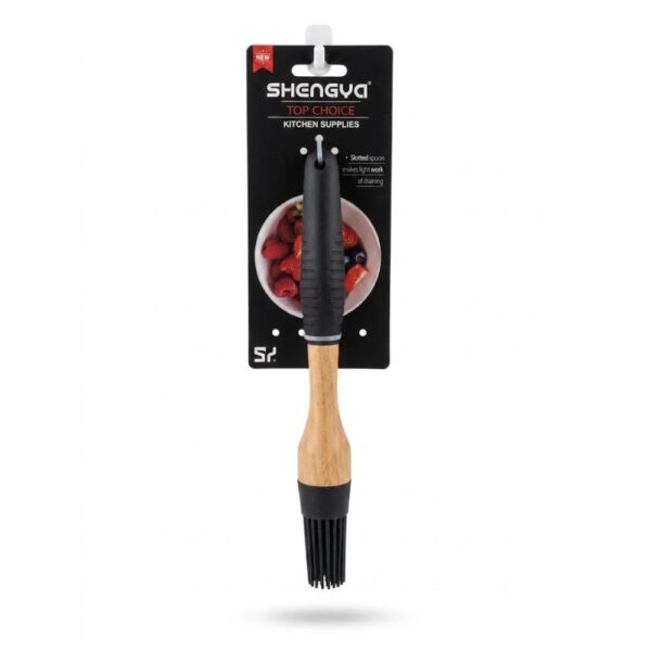 Silicone Oil Basting Brush with Wooden Handle