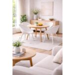 Round Back Lounge Chair Set Of 2 – White - Image 8