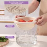 Multifunctional Fruit & Vegetable Washing Bowl with Drain Basket - Image 4