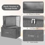 Foldable Fabric Storage Box with Zipper Lid - Image 2