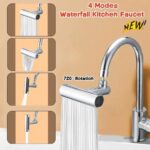 360° Multifunctional Waterfall Faucet Sprayer with 4 Spray Modes - Image 7
