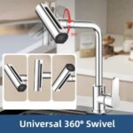 360° Multifunctional Waterfall Faucet Sprayer with 4 Spray Modes - Image 8